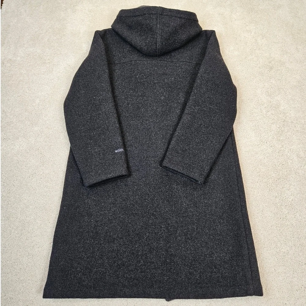 Woolrich Women Charcoal Hooded Duffle Coat‎ Toggle Closure Heritage Americana S